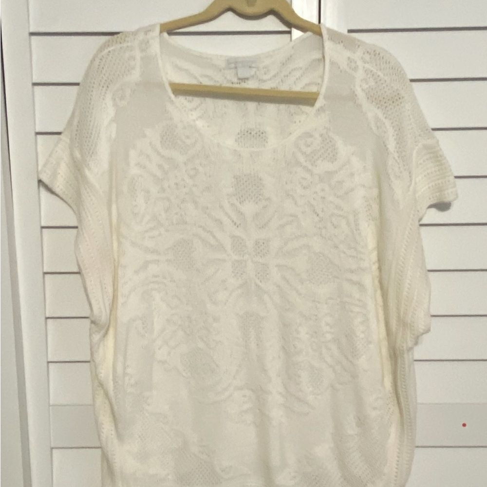 Women’s White Lacey SweaterTop